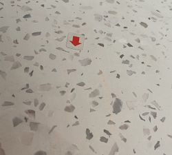 Open Box: Terrazzo Concrete Round Outdoor Side Table (15") - White