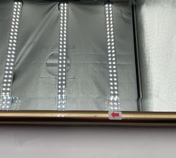 Open Box: Vintage Rounded Rectangular Mirror, Large (23"W x 35"H) - Vintage Brass