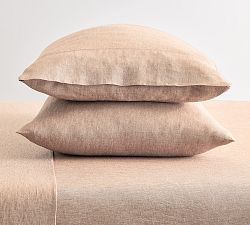 Open Box: Classic Belgian Flax Linen Pillowcases, King, Set of 2 - Rosewood Blush