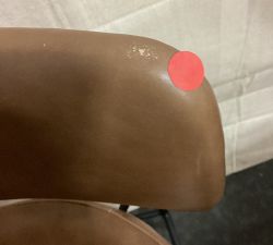 Open Box: Maison Leather Bar Stool (30") - Signature Maple, Antique Bronze Leg