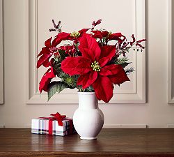 Faux Poinsettia &amp; Berry Bundle