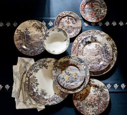 Kravet Folly Scenic Stoneware Dinner Plates - Set of 4