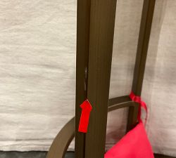 Open Box: Cutler Upholstered Counter Stool (26.5") - Velvet Beige, Brass Base