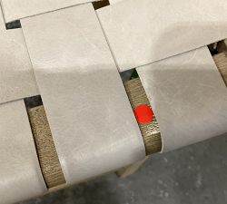 Open Box: Fenton Leather Backless Counter Stool (24.5") - Statesville Pebble, Seadrift