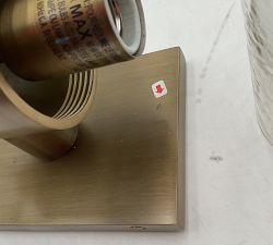 Open Box: Frances Double Tube Sconce (20") - Tumbled Brass