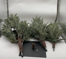 Open Box: Lit Faux Pine Tree (6') - Green
