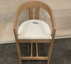 Open Box: Marin Counter Stool (25") - Performance Heathered Tweed Ivory, Seadrift