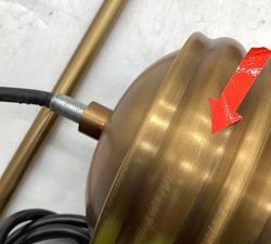 Open Box: Meyer Glass Globe Pendant (14") - Vintage Brass