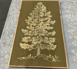 Open Box: Tree Carved Wood Wall Art (61" x 36")