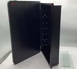 Open Box: Vintage Inset Medicine Cabinet (17"W x 27"H) - Matte Black