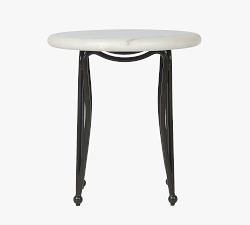 Ravelle Marble Outdoor Side Table (19")