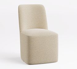 Open Box: Layton Fully Upholstered Dining Side Chair - Performance Boucle Oatmeal