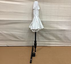 Open Box: 6' Round Outdoor Umbrella with Aluminum Black Tilt Pole - Sunbrella, Natural