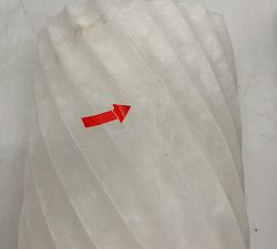 Open Box: Amalia Alabaster Fluted Sconce (15") - Alabaster &amp; Tumbled Brass