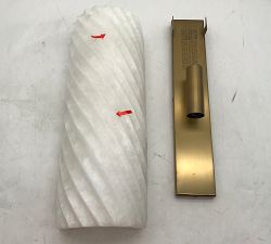 Open Box: Amalia Alabaster Fluted Sconce (15") - Alabaster &amp; Tumbled Brass
