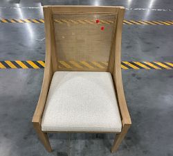 Open Box: Atwood Cane Dining Armchair - Performance Boucle Oatmeal, Seadrift