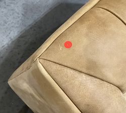 Open Box: Edgewood Leather Swivel Chair without Nailheads - Keystone Sandstone, Seadrift