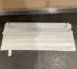 Open Box: Emery Linen Cordless Light Filtering Roman Shade (34"W x 64"L) - White