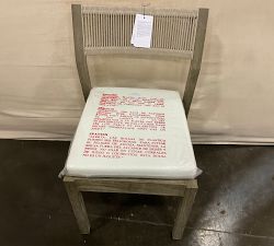 Open Box: Indio Coastal Stackable Outdoor Dining Side Chair Oat Rope - Weathered Gray