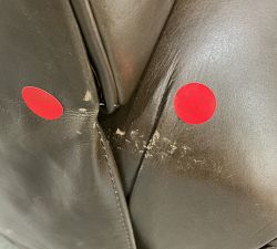 Open Box: Pearce Roll Arm Leather Recliner - Vintage Cocoa, Espresso