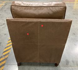 Open Box: Tyler Square Arm Leather Manual Recliner without Nailheads (41") - Gravel Chocolate, Espresso