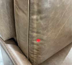 Open Box: Tyler Square Arm Leather Manual Recliner without Nailheads (41") - Gravel Chocolate, Espresso