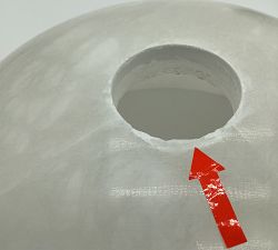 Open Box: Windham Dome Pendant (12") - Tumbled Brass, Alabaster