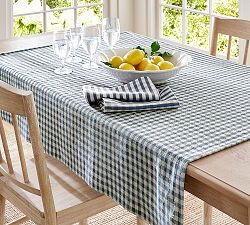 Open Box: Baxter Gingham Cotton Table Throw (50" x 50") - Navy