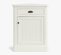 Open Box: Aubrey Modular Media Corner Cabinet Base (28.5"W x 36"H) - Dutch White