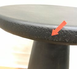 Open Box: Avila Metal Round Outdoor Accent Table, Medium (16"Diam.) - Bronze