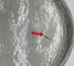 Open Box: Cori Round Recycled Glass Accent Table (10") - Clear, Black
