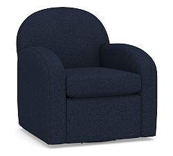 Open Box: Farmhouse Swivel Chair - Performance Heathered Basketweave Navy