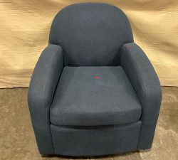 Open Box: Farmhouse Swivel Chair - Performance Heathered Basketweave Navy
