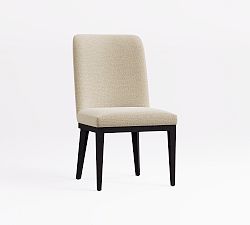 Open Box: Layton Grand Dining Chair - Performance Boucle Oatmeal, Blackened Oak