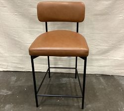 Open Box: Maison Leather Counter Stool (24") - Signature Maple, Antique Bronze