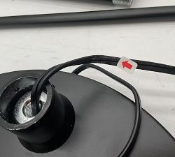 Open Box: Payton Metal Floor Lamp (65") - Black, Oatmeal