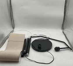 Open Box: Payton Metal Floor Lamp (65") - Black, Oatmeal