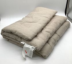 Open Box: Quilted Sofa Topper, Medium (24"W x 80"L) - Linen Oatmeal