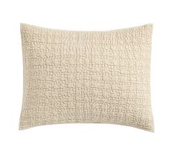 Open Box: Linen Garment Wash Quilted Sham, Standard - Neutral