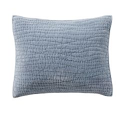 Open Box: Washed Velvet Sham, Standard - Shadow Blue