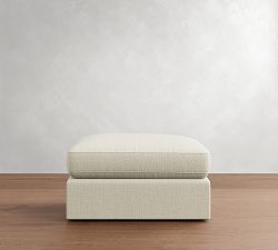 Open Box: Westwood Slim Square Arm Upholstered Ottoman - Performance Casual Chenille White