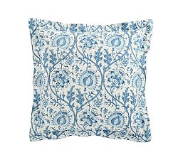 Open Box: Eria Reversible Percale Sham, Euro - Blue Multi