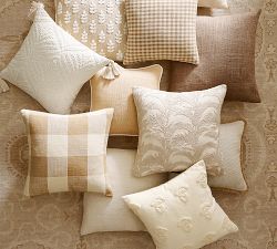 Rowan Floral Embroidered Pillow Cover