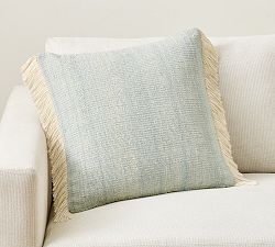 Textured Fringe Pillow Cover
