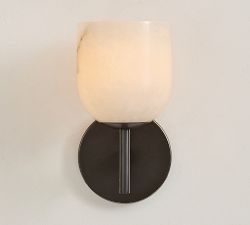 Cooper Cloche Alabaster Single Sconce (9")