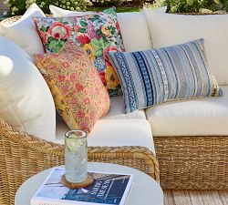 Lorain Floral Reversible Printed Outdoor Pillow