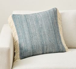 Textured Fringe Pillow Cover