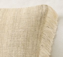 Textured Fringe Pillow Cover
