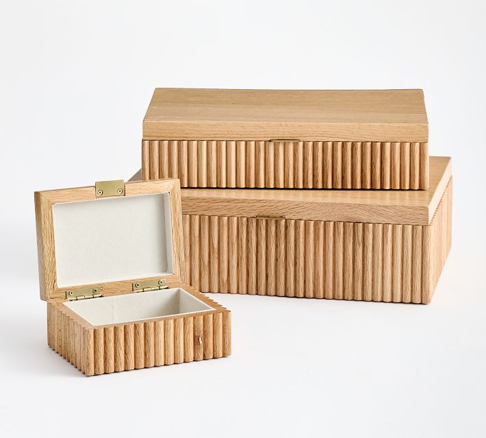 Wood Fluted Jewelry Box | Pottery Barn