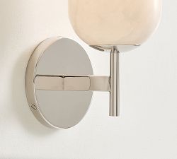 Cooper Cloche Alabaster Single Sconce (9")
